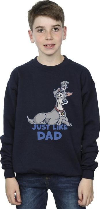 Actual product image Disney Boys Lady And The Tramp Just Like Dad Sweatshirt (152, 158)