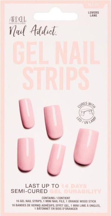 Actual product image Ardell Nail Addict Gel Nail Strips Lovers Lane 16 Stk (Artificial nails, Pink)