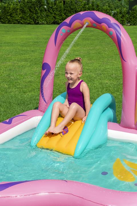 Actual product image Bestway Butterfly Wonder Kids Inflatable Water Play Center and Pool 1.80 m x 1.80 m x 1.17 m