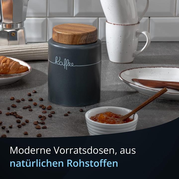 Actual product image KHG Luftdichte Kaffeedose mit Holzdeckel (1 l)
