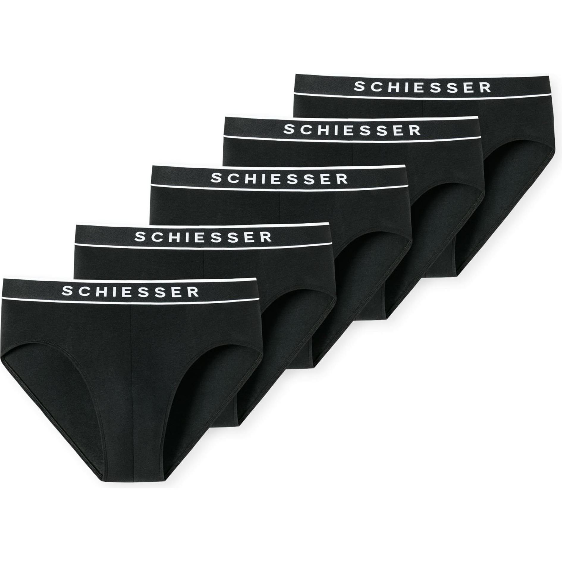Schiesser, Herren, Unterhosen, 5PACK Rio-Slip, Schwarz, (3XL, 5er Pack)