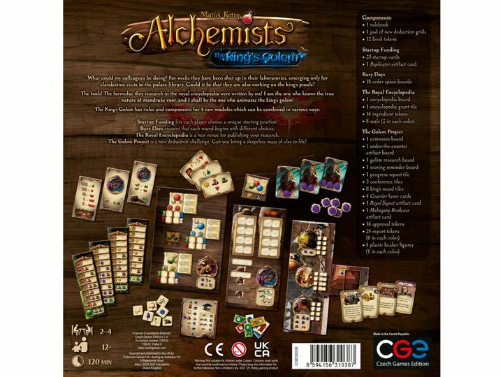 Actual product image Czech games edition Kennerspiel The Alchemists: Golem of the King (German, 2 - 4 Players)