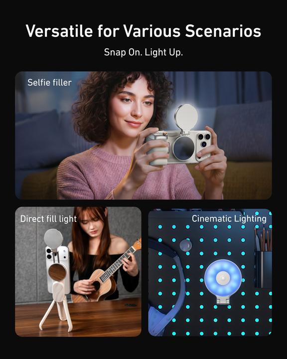 Produktbild Telesin Magnetic Selfie Ring Light - RGB version (white)