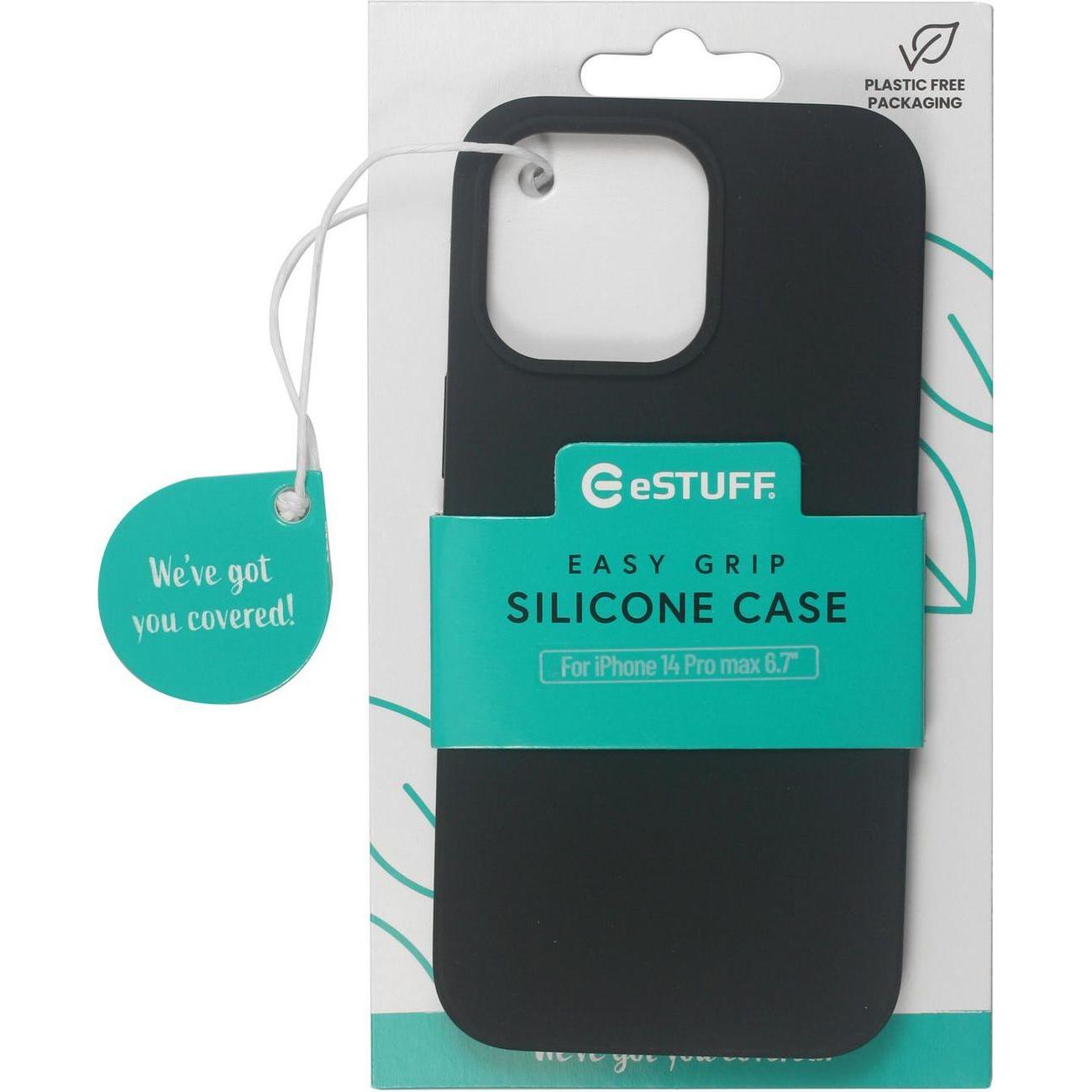 Thumbnail - eSTUFF iPhone 14 Pro Max Silicone (Apple iPhone 14 Pro Max), Smartphone Hülle, Schwarz