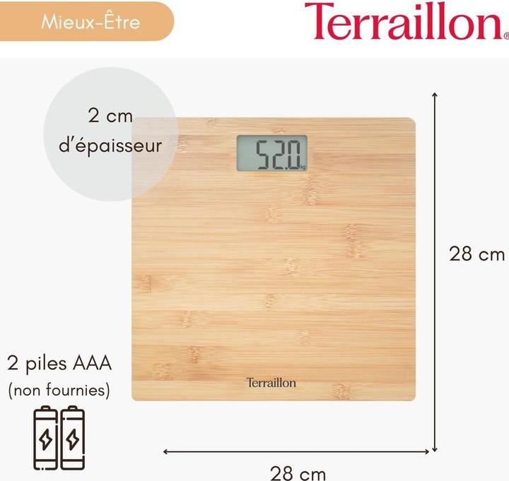 Immagine prodotto Terraillon Bilancia personale Bamboo Fit (180 kg)