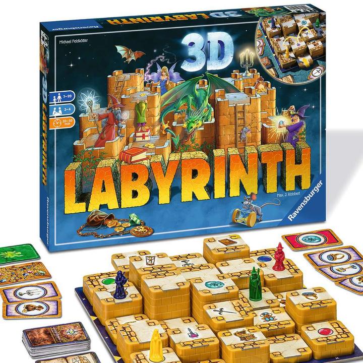 Produktbild Ravensburger 3D Labyrinth (Englisch, Französisch, Italienisch, Deutsch)