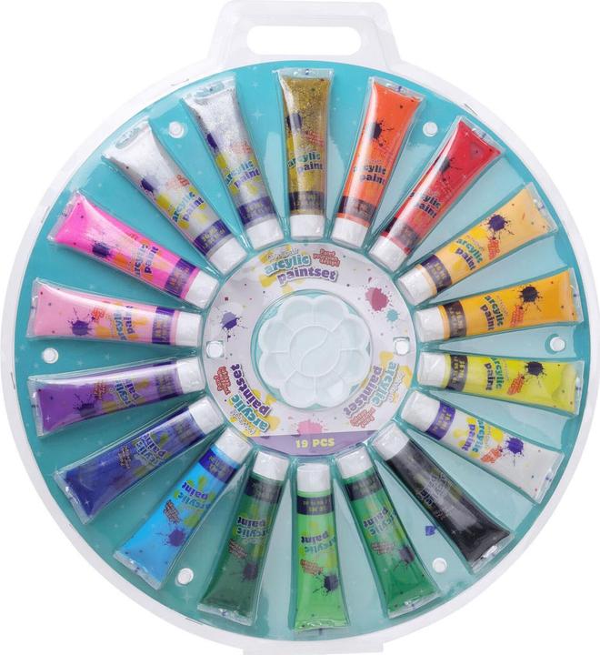 Produktbild Fs-Star Acrylfarbenset 18 teilig (Silber, Gold, 36 ml)