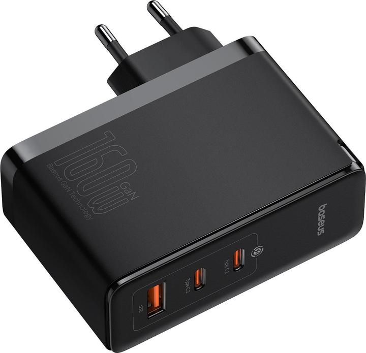 Produktbild Baseus Wall charger GaN5 Pro 2xUSB-C + USB, 160W (black) (160 W, 3 Ports)