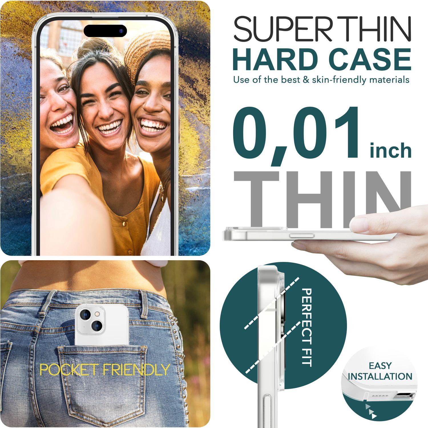 Thumbnail - Nalia Halb-Klare Harte Hülle (Apple iPhone 15), Smartphone Hülle, Weiss