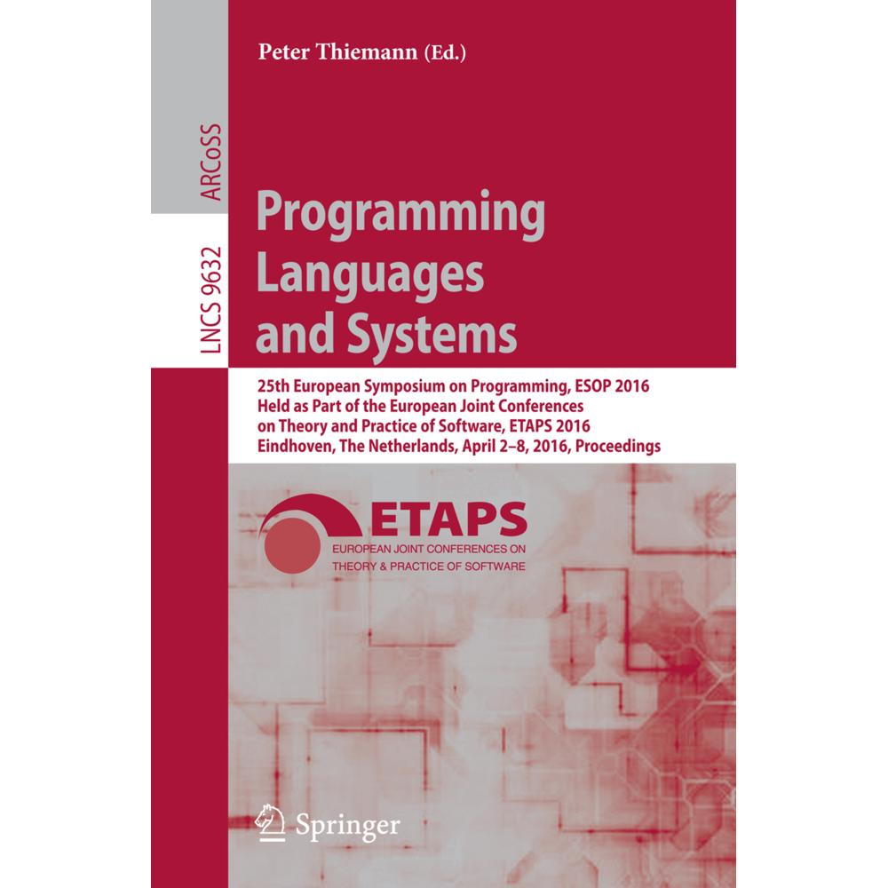 Programming Languages and Systems, Fachbücher von Peter Thiemann