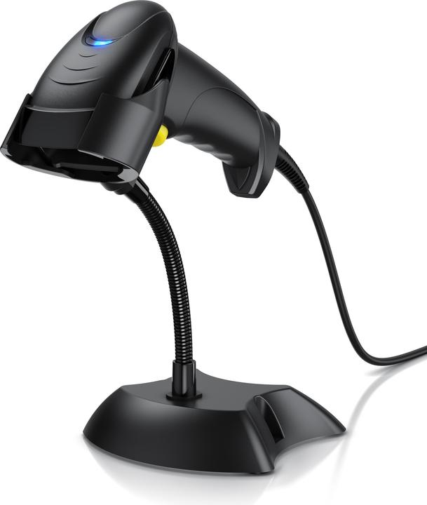 Aplic Barcodescanner USB, 2D, manuell/auto QR-Code/Barcode, mit Standhalter Handscanner, Plug & Play (1D-Barcodes, 2D-Barcodes)