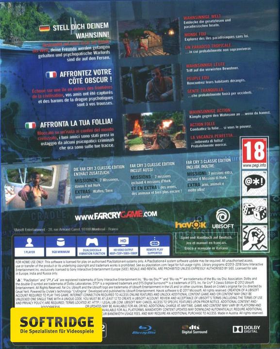 Produktbild Ubisoft Far Cry 3 - Classic Edition (PS4, Multilingual)