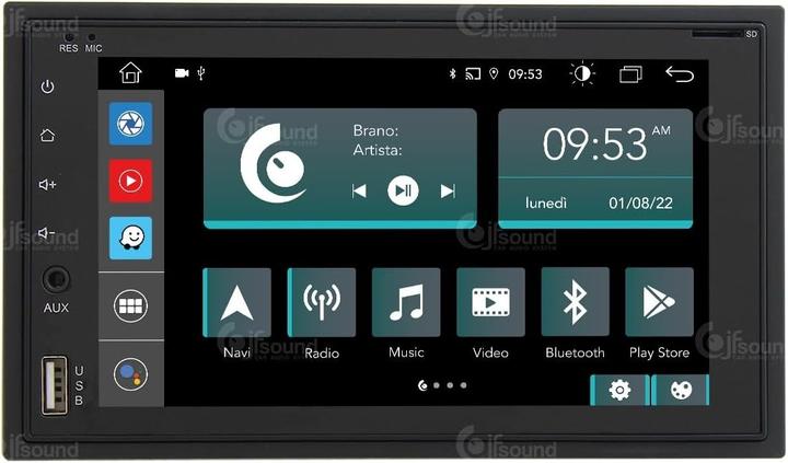 JFSound Universal Android Car Radio with GPS, Bluetooth, WiFi, DAB+, Touchscreen, CarPlay, Android Auto