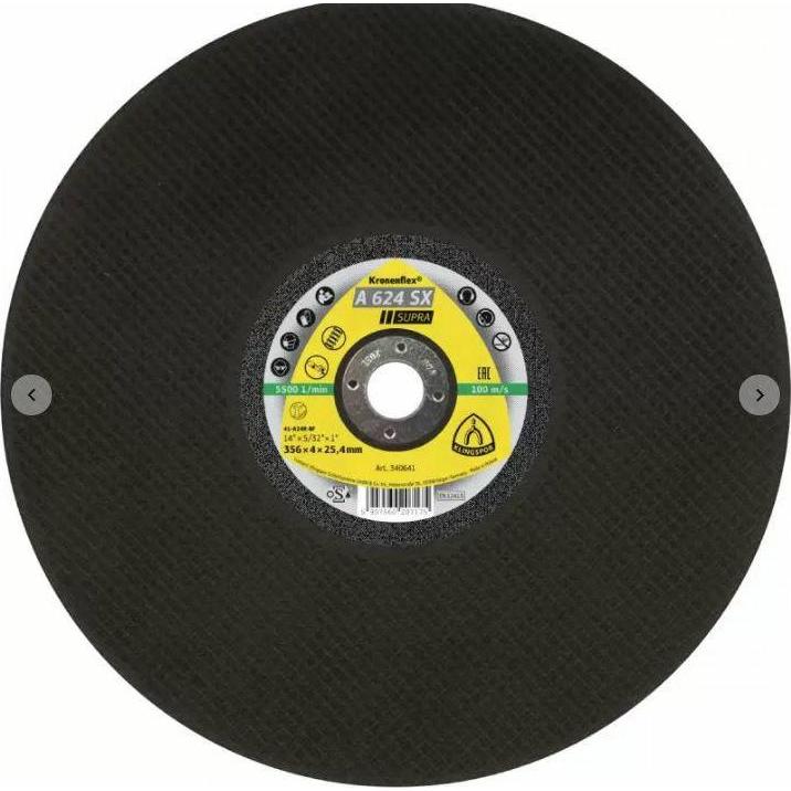 Klingspor, Sägeblatt, Klingpsor 351436 A 624 SX Supra Kronenflex Große Trennscheiben für Stahl, gerade, 406mm x 4mm x