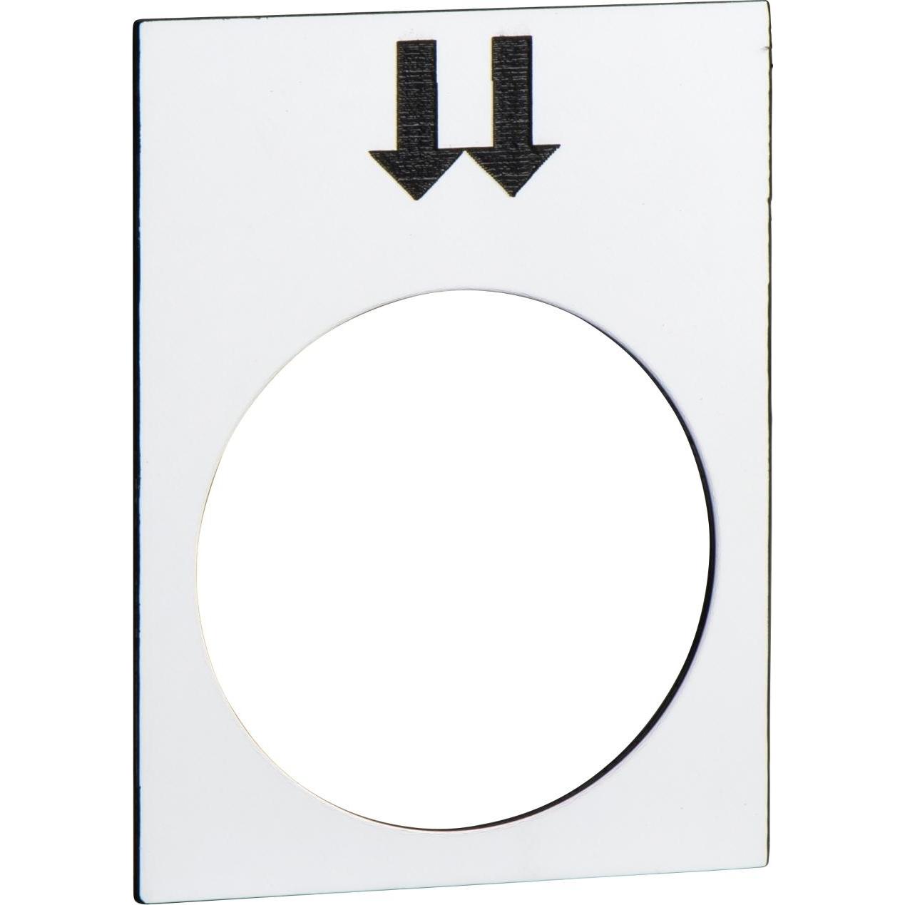 Thumbnail - 10x Schneider Electric Bezeichnungsschild, 30x40mm, weiss, ZB2BY4908, Taster + Schalter, Weiss