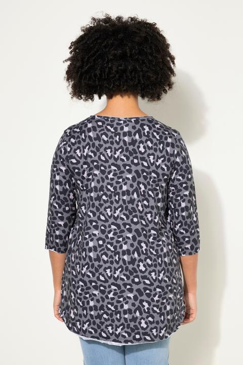 Immagine prodotto Angel of Style T-Shirt, A-Linie, Leo-Print, V-Ausschnitt, 3/4-Ärmel (46)