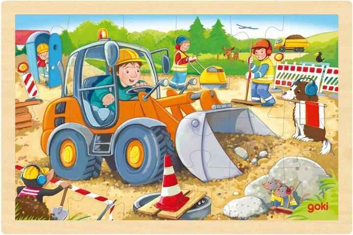 Immagine prodotto Goki Inserire il puzzle del cantiere (24 pezzi)