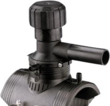 Produktbild Georg Fischer Anb.bøjle 160x63mm PN16 - med indb. bor. Roterbar 360°. PE100-SDR11 Elgef Plus