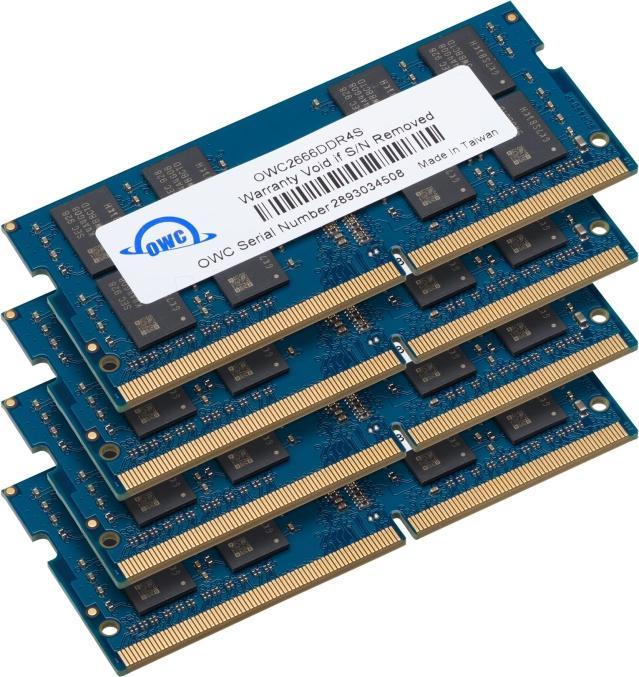 Actual product image OWC 128.0GB (4x 32GB) 2666MHz DDR4 PC4-21300 SO-DIMM 260 Pin Memory Upg. Kit (4 x 32GB, 2666 MHz, DDR4-RAM, SO-DIMM)