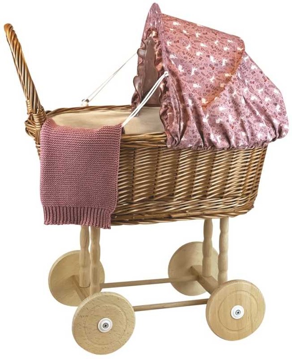 Egmont Kinderwagen geflochten mit Inhalt