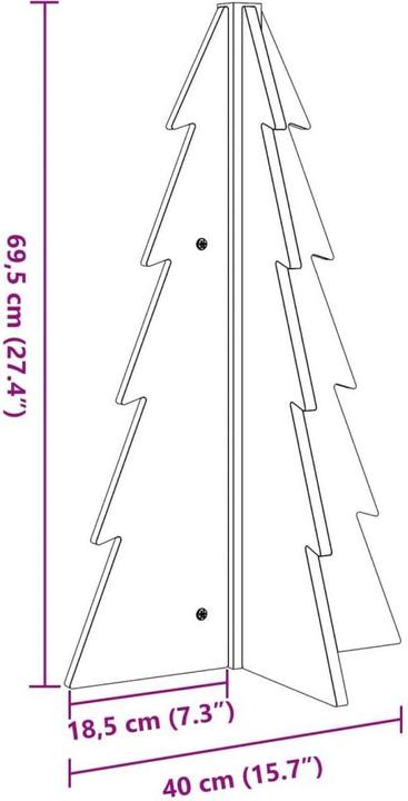 Immagine prodotto vidaXL Weihnachtsbaum Holz (69.50 cm)