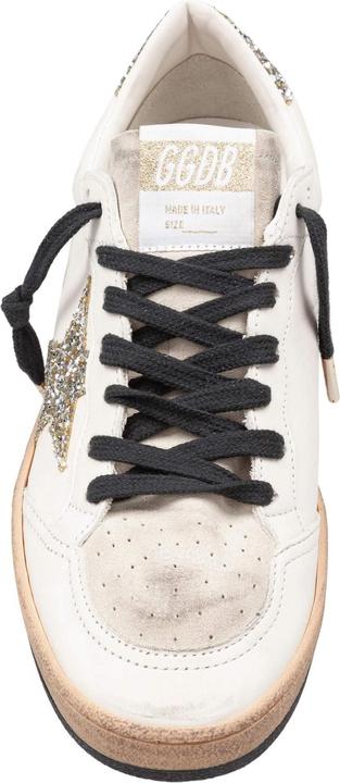 Actual product image Golden Goose ballstar sneakers in leather and suede with applied glitter (39)