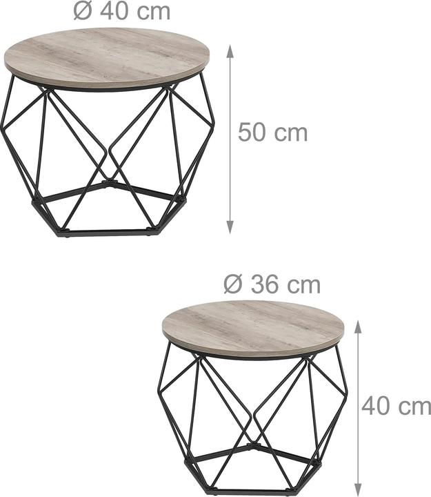 Actual product image Relaxdays 2-piece side table set