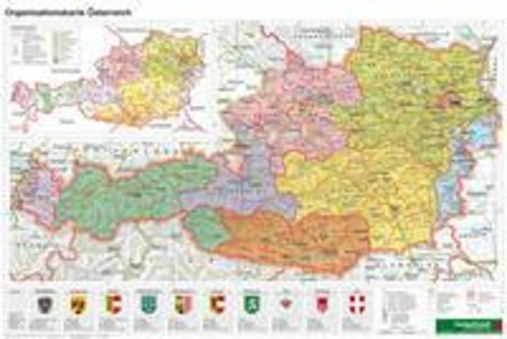 Produktbild Österreich Organisiation Planokarte 1300000