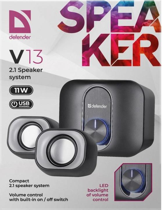 Produktbild Defender Głośniki komputerowe V13 2.1 11W USB podświetlenie LED