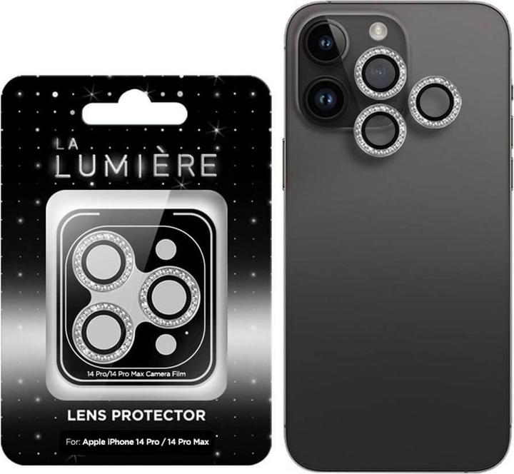 Actual product image La Lumière Fashion protective glass camera lenses silver La Lumiere Diamond Lens Protector Silver (1 Piece, Apple iPhone 14 Pro, Apple iPhone 14 Pro Max)