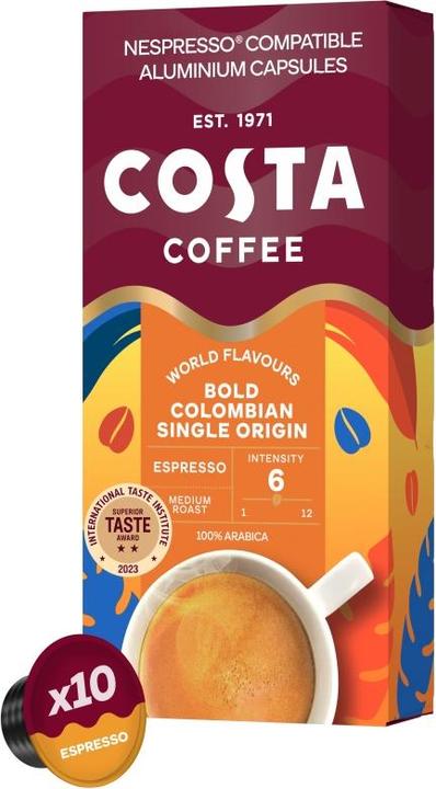 Actual product image Costa Coffee Espresso Colombian (10 x Port.)