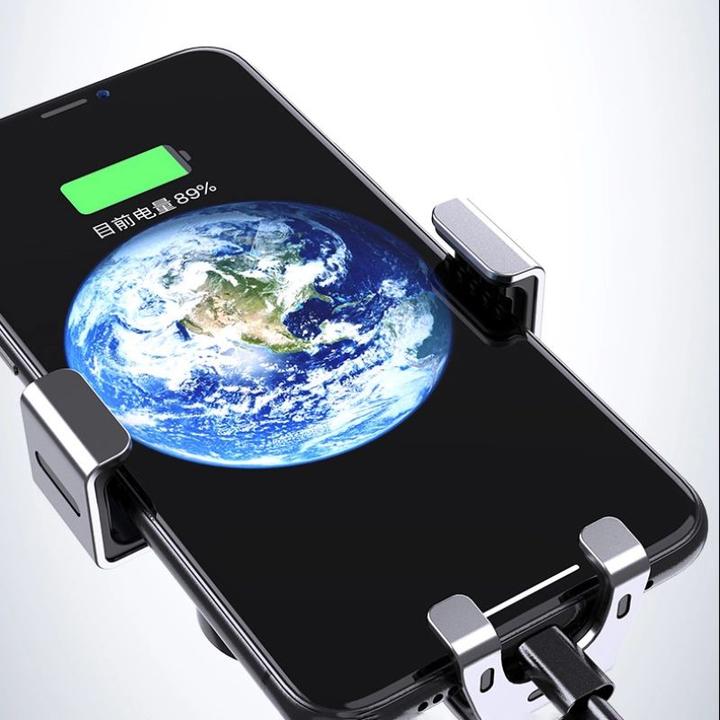 Actual product image Hurtel Gravity smartphone car holder, black air vent grille (YC08)