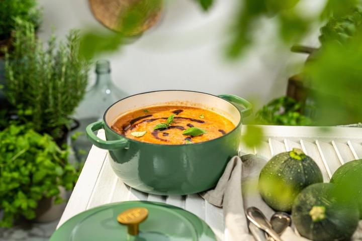 Produktbild Ballarini Bellamonte Cocotte 26 cm, rund, Grün (26 cm, Bräter + Schmortopf, Gusseisen)