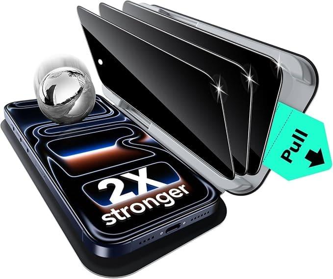 Actual product image ESR Privacy Tempered Glass UltraFit (Apple iPhone 17 Pro)