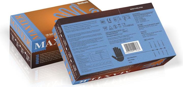 Image du produit NoName Gants en nitrile non poudrés MAXTER 7.0, 90 pces, taille XL, orange (XL)
