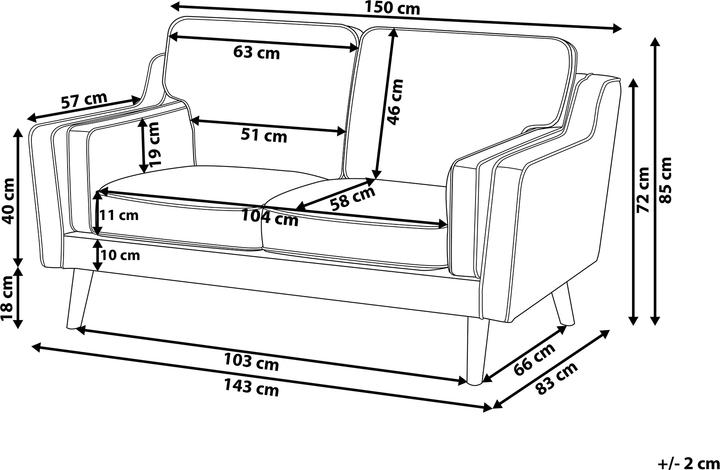 Produktbild Beliani Lokka (2-Sitzer)