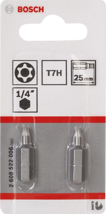 Produktbild Bosch Professional Zubehör T7H Security-Torx®-Schrauberbit Extra-Hart (Innensechsrund TX)