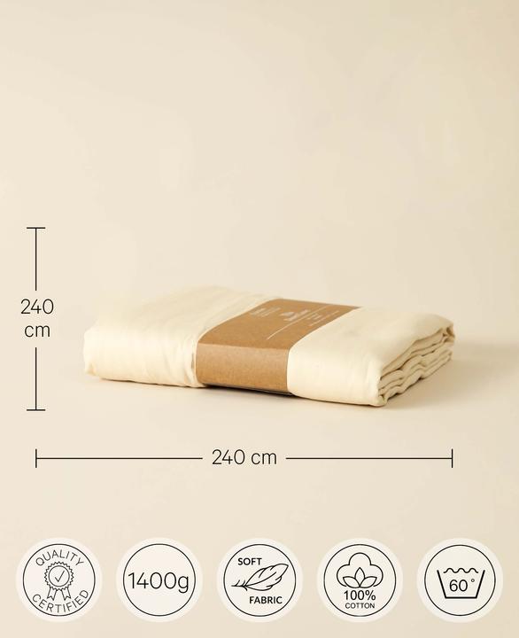 Produktbild Esmée Thia Oatmeal, 240 x 240 cm (Duvetbezug, 240 x 240 cm)