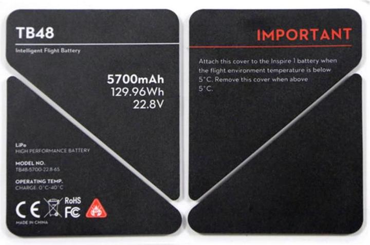 Actual product image DJI Inspire 1 Battery Insulation Sticker (Drone skins, DJI Inspire 1)