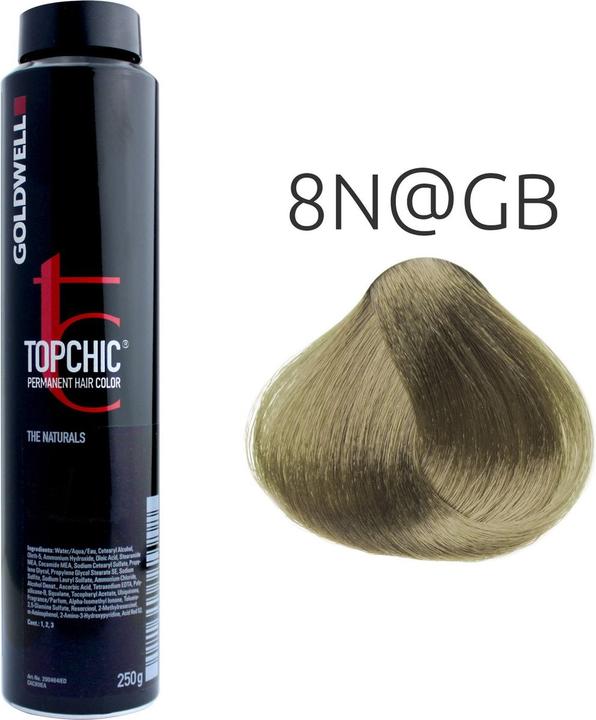 Produktbild Goldwell Topchic 8N@GB Hellblond Gold Beige Dose 250ml (8NGB Light Blonde Gold Beige)