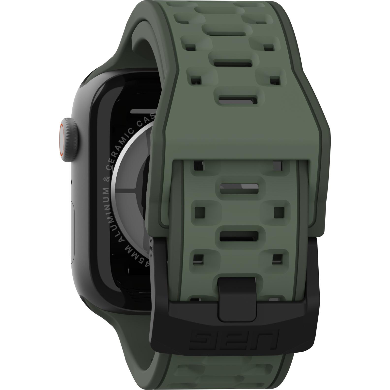 UAG Civilian Strap- Apple Watch Ultra/42/44/45mm- olive drab- (Silikon, Apple Watch), Uhrenarmband, Grün