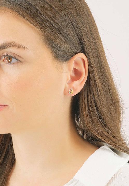 Image du produit Muau Boucles d'oreilles (750, Or blanc, Or jaune 18 carats)