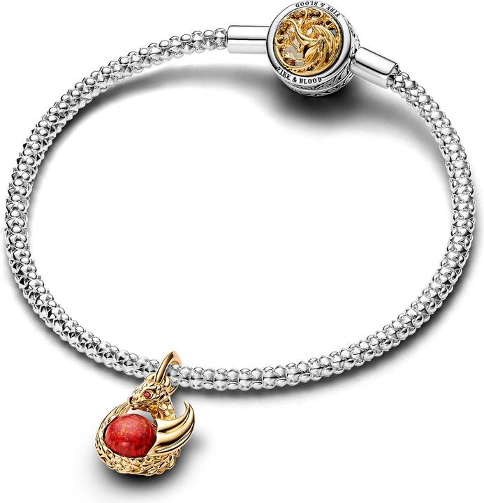 Actual product image Pandora Game of Thrones Dragon Fire Charm (Metal, Gold plated)