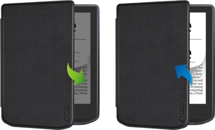 Actual product image Tech-Protect SmartCase case for PocketBook Verse / Verse Pro - blue with sakura flowers (Verse Pro)