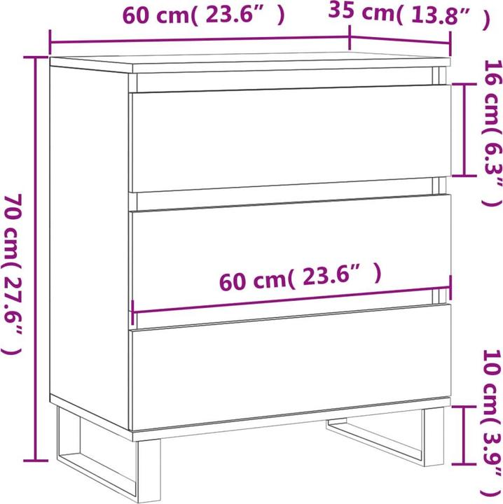 Image du produit vidaXL Sideboard (60 x 35 x 70 cm)