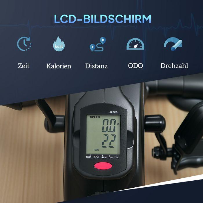 Actual product image Swisshandel24 Pedaltrainer leiser Mini Heimtrainer mit 8 Stufen Magnetwiderstand LCD-Display