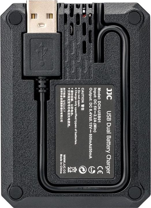 Image du produit JJC Olympus DCH BLX1 USB Dubbele Batterijlader (Olympus OM System BCX 1) (Chargeur de batterie d'appareil photo)