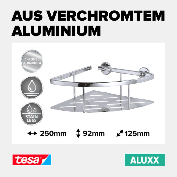 Actual product image tesa ALUXX shower tray incl. adhesive solution without drilling (8.5 x 21.5 x 22 cm)