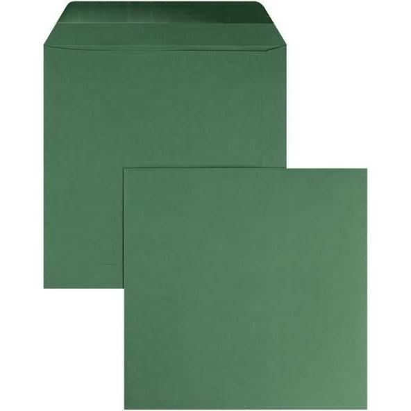 Blanke, Briefumschlag, Briefumschläge 190x190mm 120g/qm gummiert VE=100 Stück tannengrün (100 x)