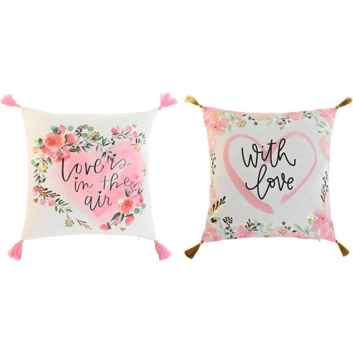 Esprit , Cuscino Decorativo, Cuscino Home Romantic 45 X 5 X 45 Cm (2 Pezzi) (45 X 45 Cm)